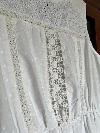 Abito cotone Benetton bianco