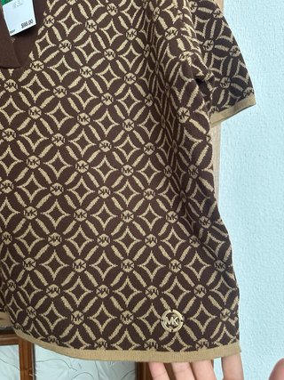 Camiseta Michael Kors Monogram Marrón Beige