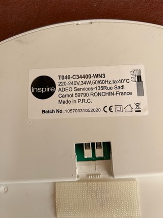 Plafón LED redondo blanco