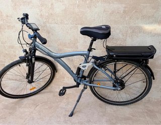 Bicicleta Eléctrica BTWIN Paseo Gris