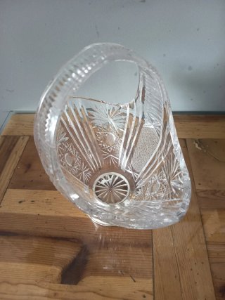 Cesta Cristal Bohemia Base Plata