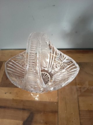 Cesta Cristal Bohemia Base Plata