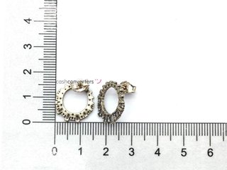 pendientes plata 925mm con piedra con circonita