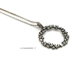 gargantilla plata 925mm con piedra con circonita 22cm