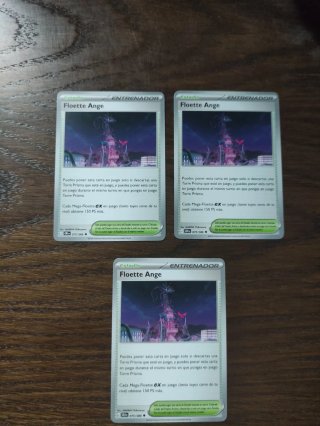 3x Floette Ange Estadio Entrenador Pokemon TCG