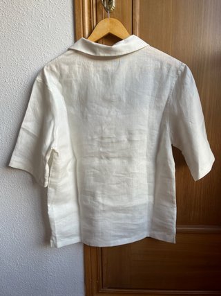 Camisa Zara Lino Blanca Sin Estrenar