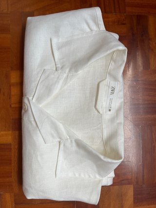 Camisa Zara Lino Blanca Sin Estrenar