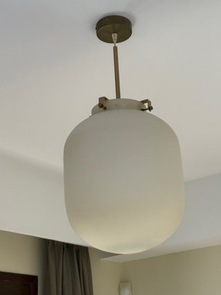 Lámpara diseño bronce y cristal vintage dos unidad