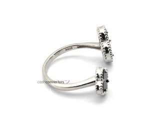 sortija plata 925mm con piedra con cuarzo