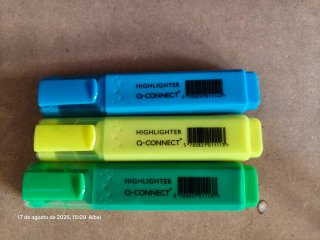 Lote 3 Marcadores Fluorescentes Q-Connect
