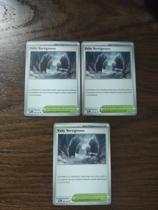 3 Cartas Estadio Valle Vertiginoso Pokémon