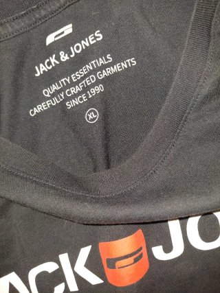 Camiseta Jack & Jones Talla XL Negra