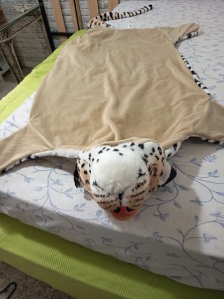 Alfombra de leopardo de peluche