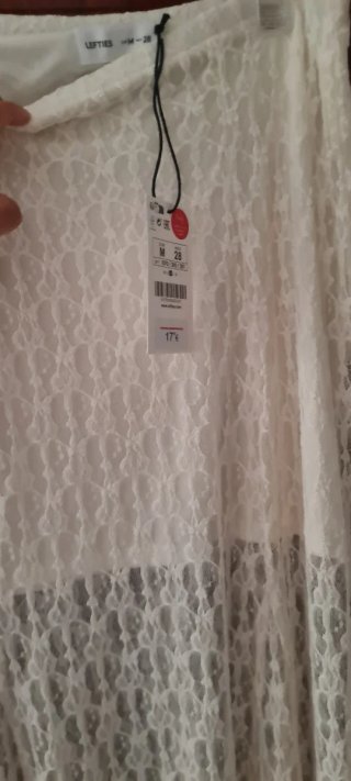 Falda larga color crudo