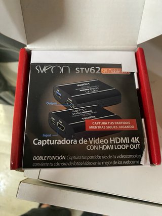 Capturadora Sveon STV62 HDMI 4K con Loop Out