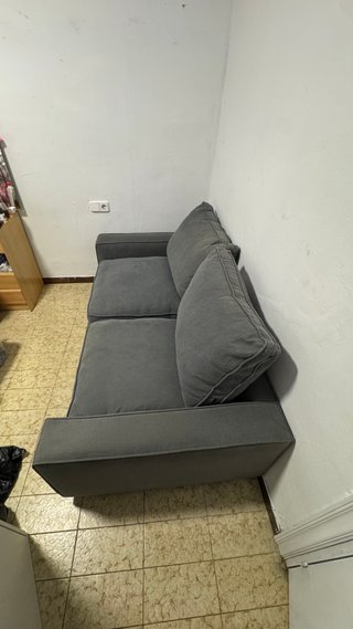 Sofá Gris Tela 2 Plazas