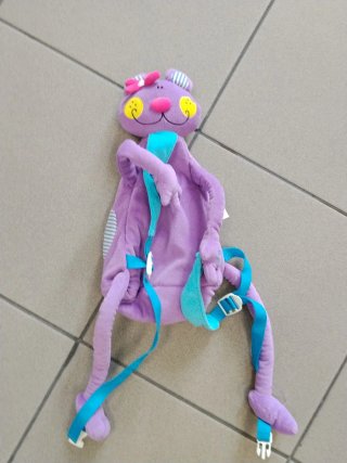 Mochila Happy House Morada y Azul