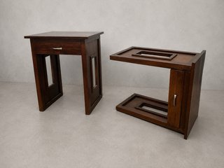 Mesas auxiliares ensambladas de madera (años ‘40)