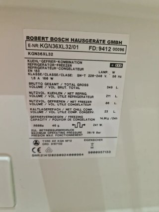 Frigorífico Bosch 2 Puertas