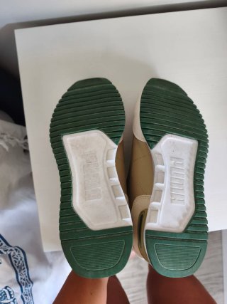 Zapatillas Puma Beige y Verde