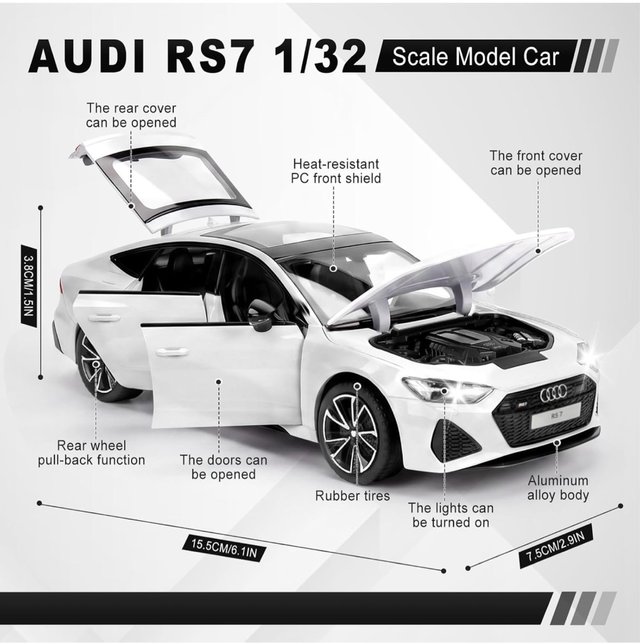 Audi RS7 1:32 Réplica Realista