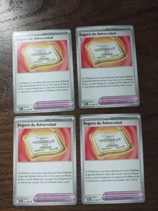 4x Seguro de Adversidad Entrenador Pokémon