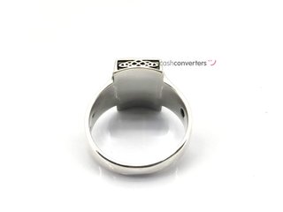 sello plata 925mm con piedra con cuarzo
