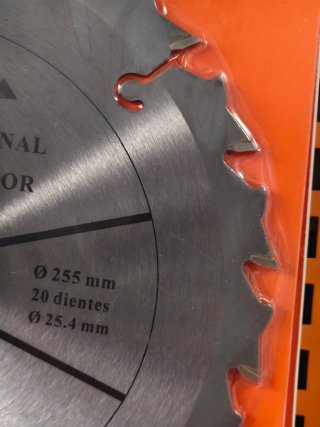 Disco corte Widia ANOVA 20 dientes 255mm