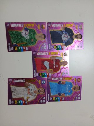 Colección Cartas Fútbol Guantes de Oro
