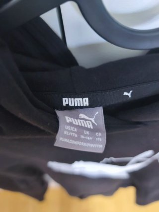 Sudadera Puma Negra con Logo talla 15-16 años