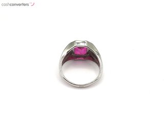 sello plata 925mm con piedra con circonita