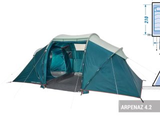 Tienda campaña 4 personas Arpenaz UPF30