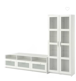 Mueble TV y Vitrina Brimnes IKEA como nuevos
