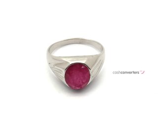 sello plata 925mm con piedra con circonita