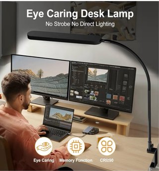 Lámpara Escritorio LED Negra/Blanca