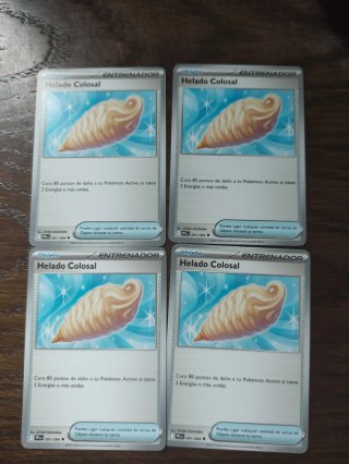 4x Helado Colosal Entrenador Pokémon TCG