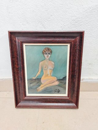 Cuadro antiguo mujer desnuda