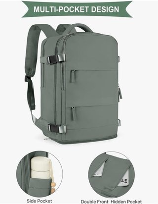Mochila de viaje verde oliva