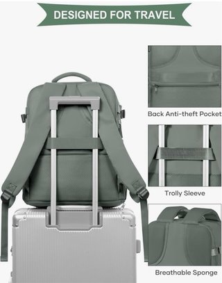 Mochila de viaje verde oliva
