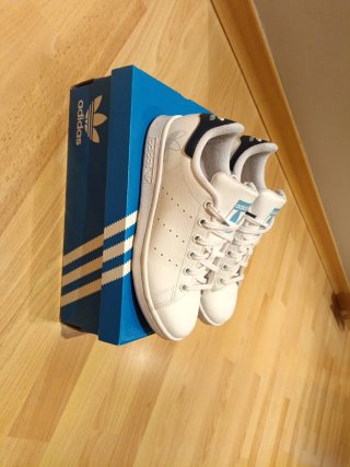 Zapatillas Adidas Mujer Blancas y Azules