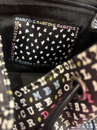 Mochila Parfois pequeña estampado letras