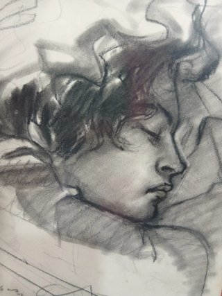 Dibujo carboncillo Federico Ribas Montenegro