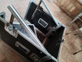 Rack para etapas y mesa de mezclas