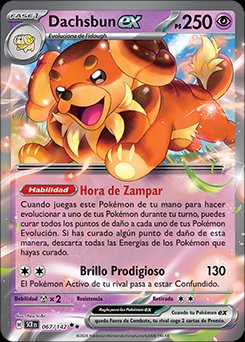 Carta Pokémon Dachsbun EX 250 PS