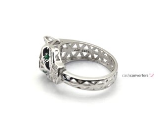 sortija plata 925mm con piedra con circonita t. 13 (16,88 mm)