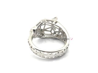 sortija plata 925mm con piedra con circonita t. 13 (16,88 mm)