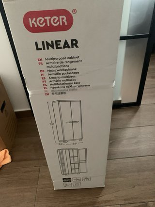 Armario resina LINEAR escobero gris