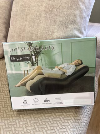 Sillón hinchable cómodo para exterior