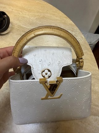 Bolso Louis Vuitton Capucine Blanco Avestruz