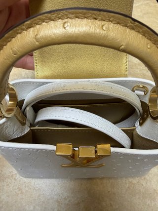 Bolso Louis Vuitton Capucine Blanco Avestruz